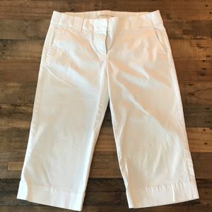 J. Crew Favorite Fit white pedal pushers, size 6
